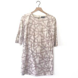 French Connection Women's Cream and Silver Dress